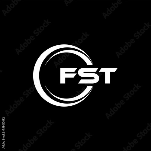 FST letter logo design in illustration. Vector logo  calligraphy designs for logo  Poster  Invitation  etc.