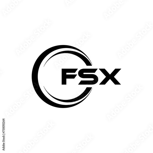 FSX letter logo design in illustration. Vector logo, calligraphy designs for logo, Poster, Invitation, etc.