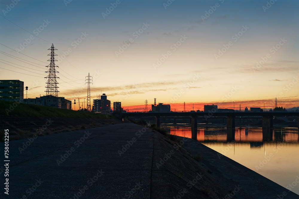 Sunrise over Yamato River