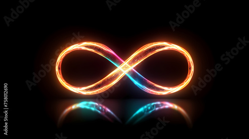 infinity sign, glowing sign