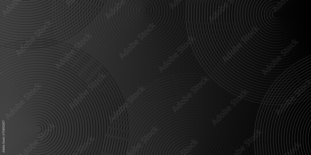 Abstract background with lines. Technology black background business geometrical spiral pattern. Abstract pattern metal round geometric background. Abstract background with lines. Technology black background business geometrical spiral pattern. Abstract pattern metal round geometric background.