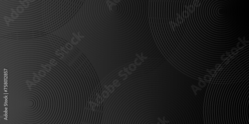 Abstract background with lines. Technology black background business geometrical spiral pattern. Abstract pattern metal round geometric background.