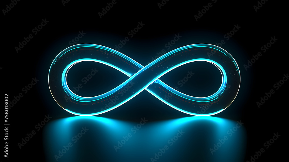 infinity sign, glowing sign infinity sign, glowing sign
