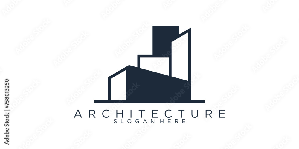 modern building architecture logo design