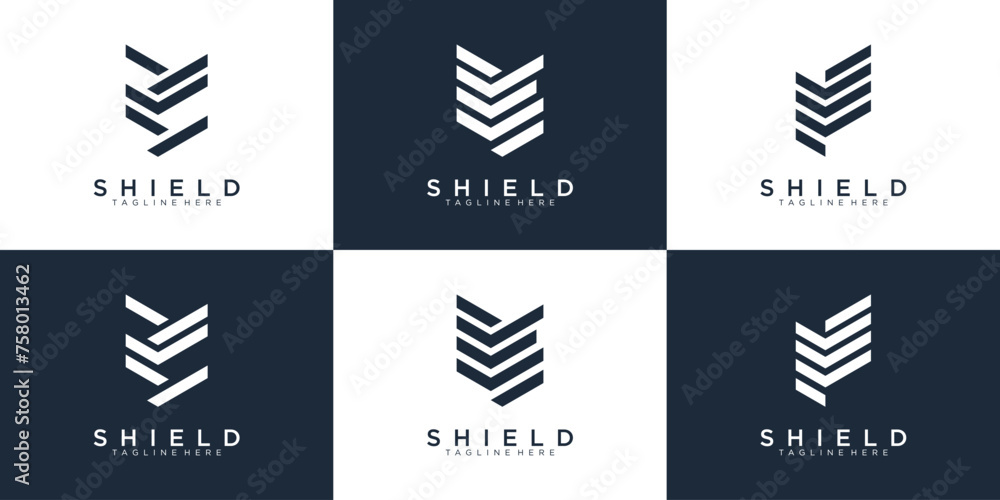 shield logo design vector illustration shield logo design vector illustration