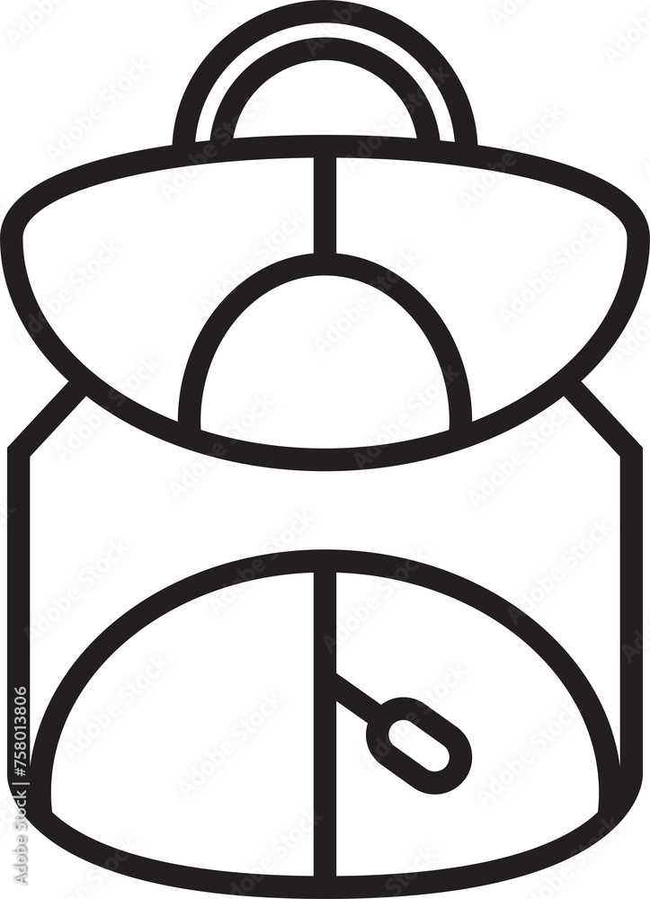 School Bag Line Icon School Bag Line Icon