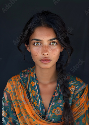 A young woman from the Ahar people group of India photo