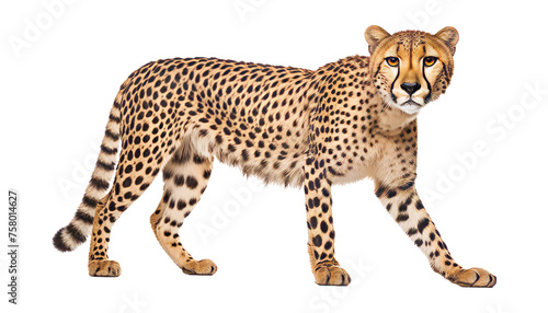 leopard isolated on transparent background cutout