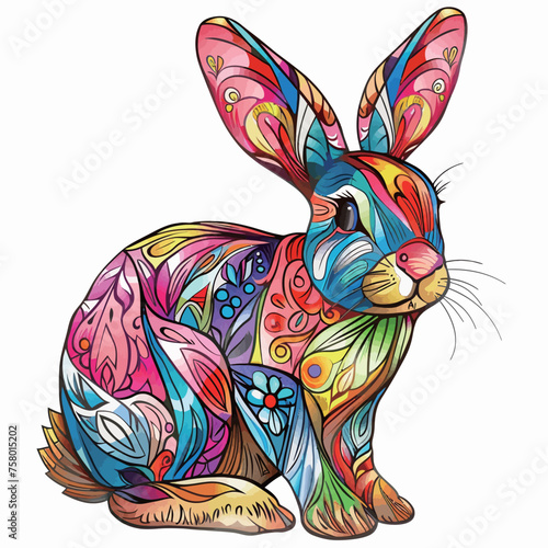 a drawing of a rabbit with the word the word on it