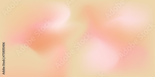 Elegant abstract peach, pink, beige fuzz color gradient. Ecru, beige and cream colored blend. Pastel smooth spots. Simple soft background. Vector texture. Neutral liquid stains. Modern design template