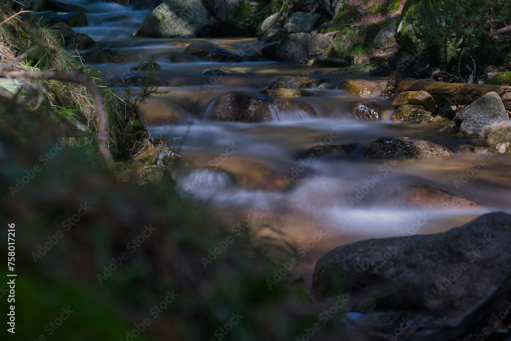 Fototapeta premium landscape, view, mountains, sunrise, nature, trees, plants, spai
