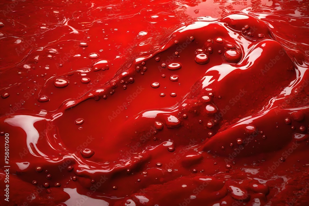 A vibrant red surface with a splash of water on top. Perfect for adding a pop of color and freshness to any design A vibrant red surface with a splash of water on top. Perfect for adding a pop of color and freshness to any design