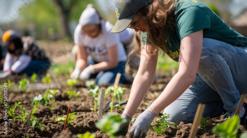 Hosting a community garden planting event to kick off the gardening season