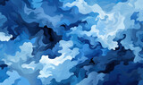 Background for design, creative camouflage background in blue tones.