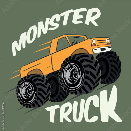 monster truck vector illustration