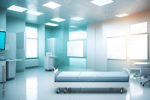 abstract blurred clinic interior