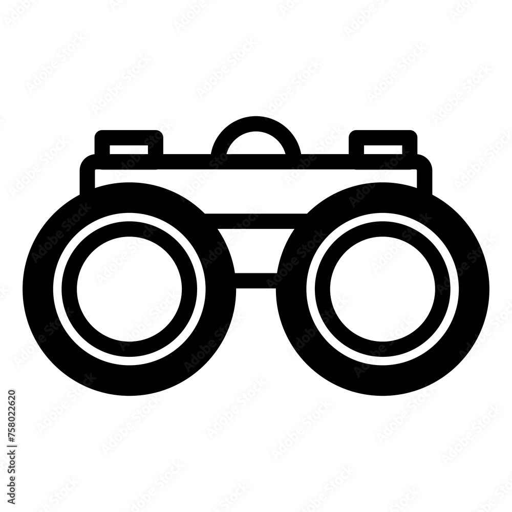 black vector binoculars icon on white background black vector binoculars icon on white background