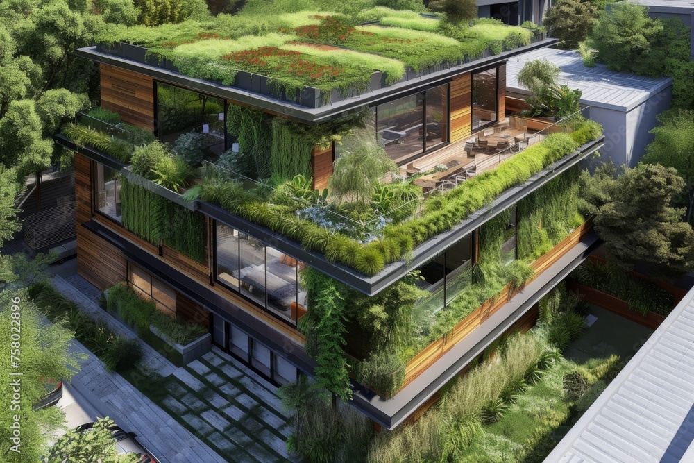 A sustainable urban home exterior A sustainable urban home exterior