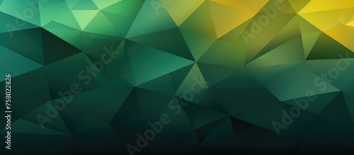 Abstract Polygonal Template with Dark Green and Yellow Gradient 
