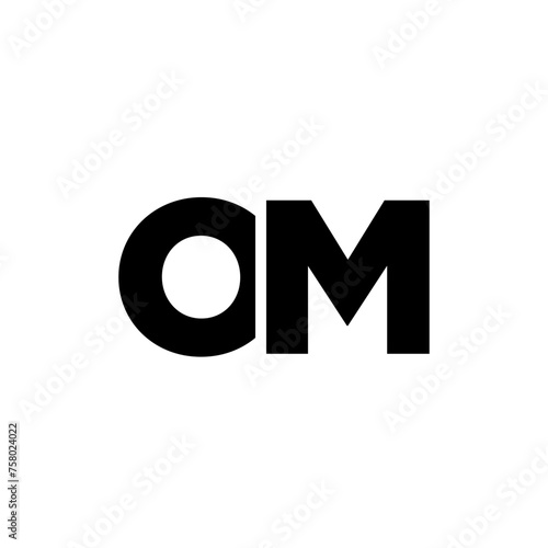 Letter O and M, OM logo design template. Minimal monogram initial based logotype.