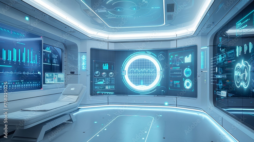 future of telemedicine with an illustration of a virtual doctor's consultation room future of telemedicine with an illustration of a virtual doctor's consultation room