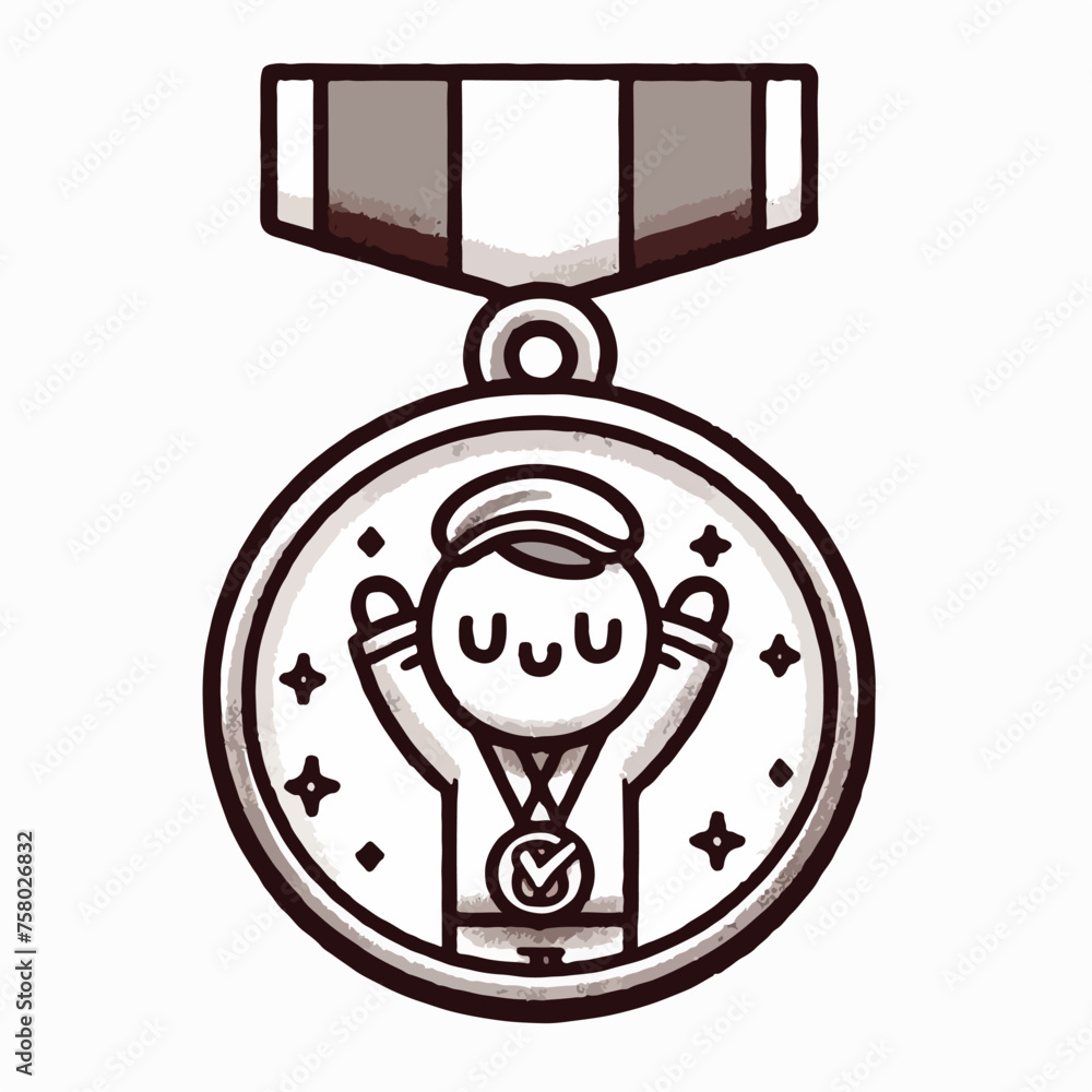 illustration of the bronze medal with ribbon on white illustration of the bronze medal with ribbon on white