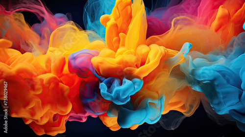 Color Splash Harmony in Abstract Design Background Ai Generative
