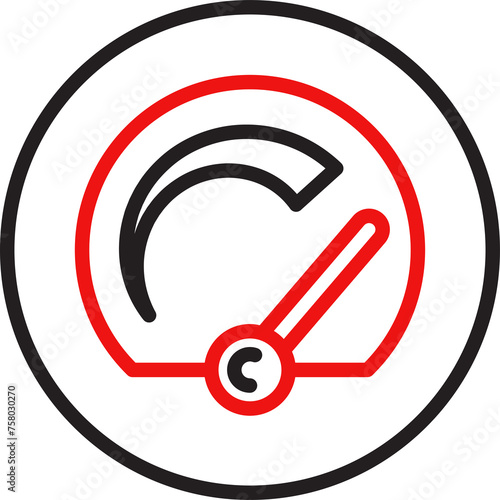 Free Download Speedometer Line Icon - GFXLoad