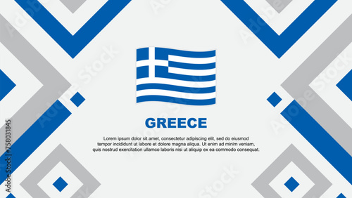 Greece Flag Abstract Background Design Template. Greece Independence Day Banner Wallpaper Vector Illustration. Greece Template