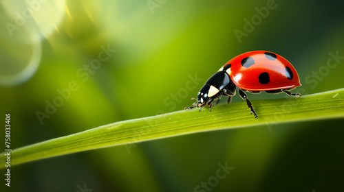 A ladybug on the background