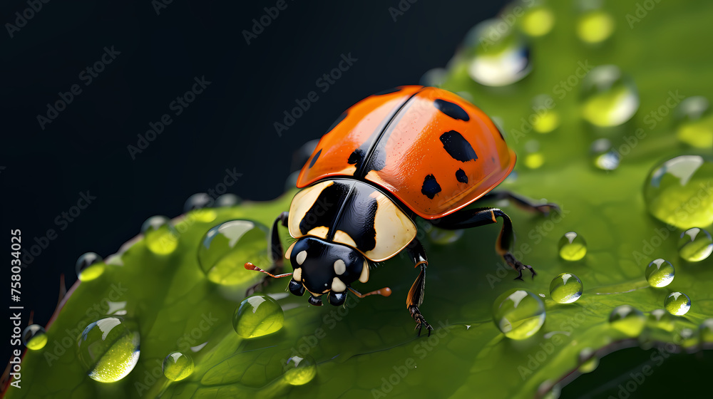 A ladybug on the background A ladybug on the background