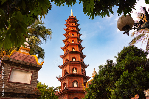 Tran quoc pagoda in Hanoi city, Vietnam photo