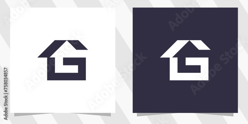 letter g with home logo design