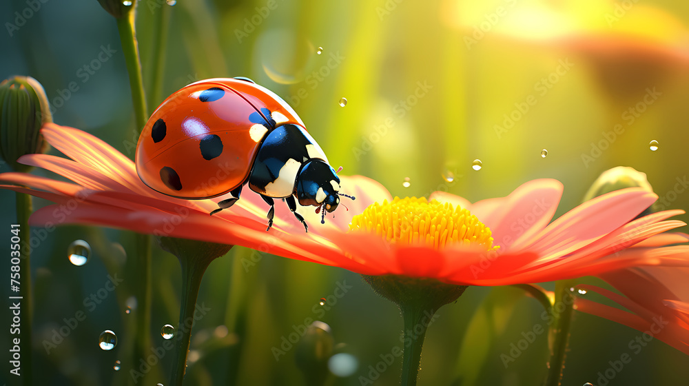 A ladybug on the background A ladybug on the background