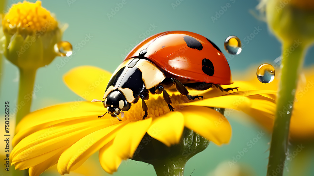 A ladybug on the background A ladybug on the background