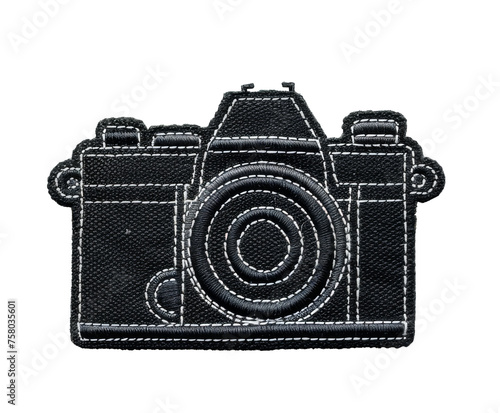 Black embroidered camera patch for photographers © Photocreo Bednarek