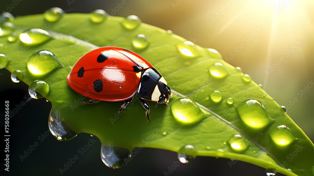 A ladybug on the background A ladybug on the background