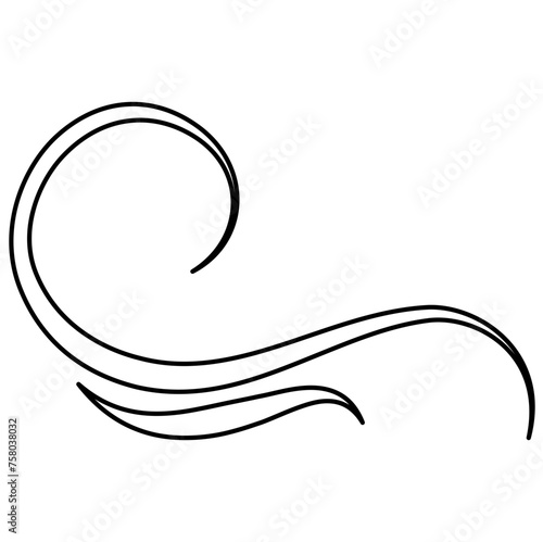 Vector Calligraphic Swirl Ornament