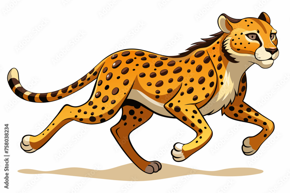 a Chita tiger running a Chita tiger running