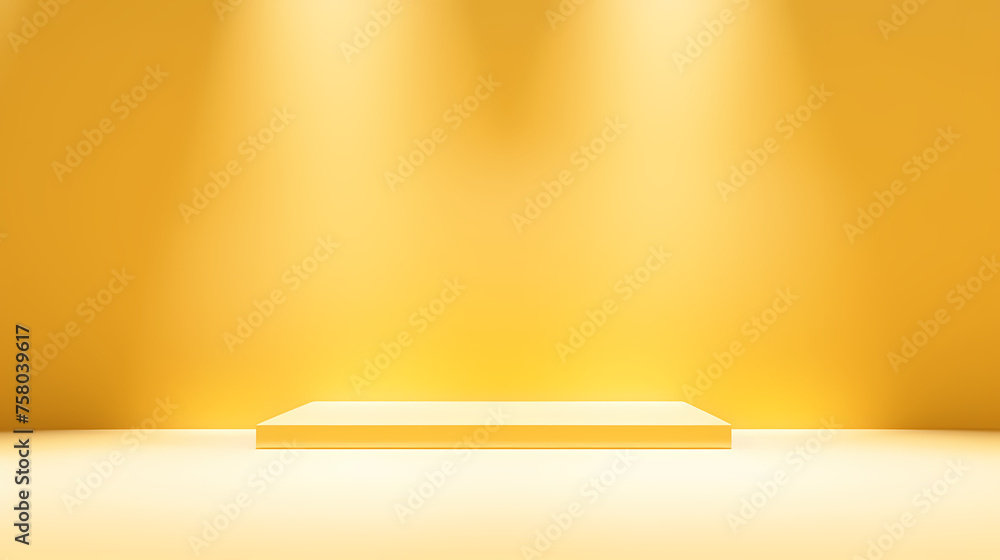 Light trails on podium, minimal abstract product placement background Light trails on podium, minimal abstract product placement background