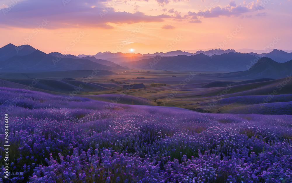 Spring flower scenery in Xinjiang, China,created with Generative AI tecnology. Spring flower scenery in Xinjiang, China,created with Generative AI tecnology.