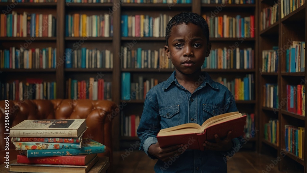 a little boy is reading a book a little boy is reading a book