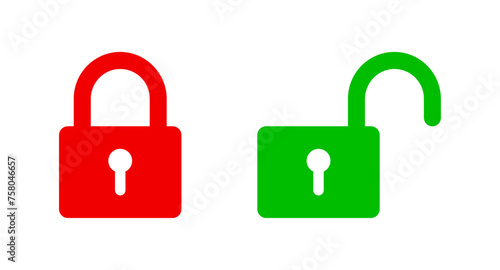 Locked and unlocked lock icon