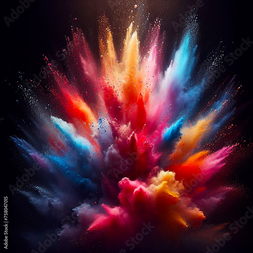 Create a Multicolor Powder Explosion About Holy Festival