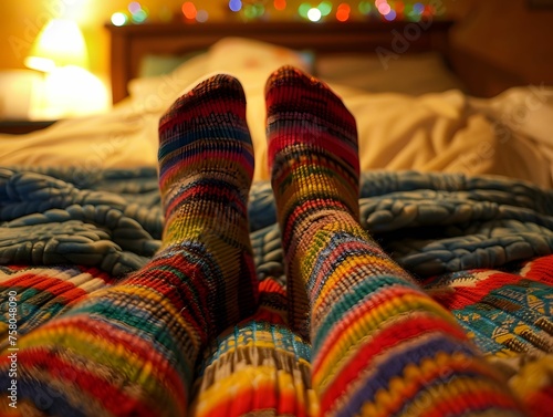 Cozy socks and warm pajamas