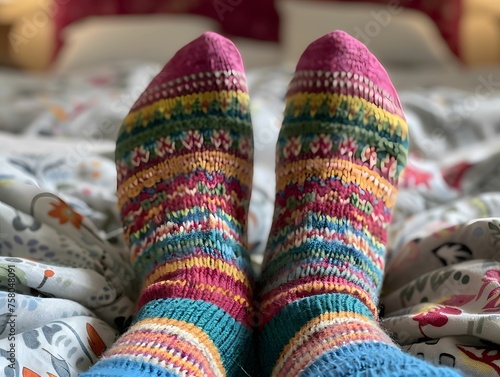 Cozy socks and warm pajamas