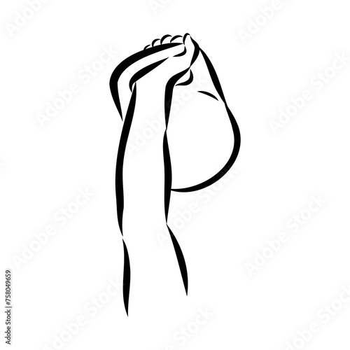 Kettlebell vector sketch icon isolated on background. Hand drawn Kettlebell icon.