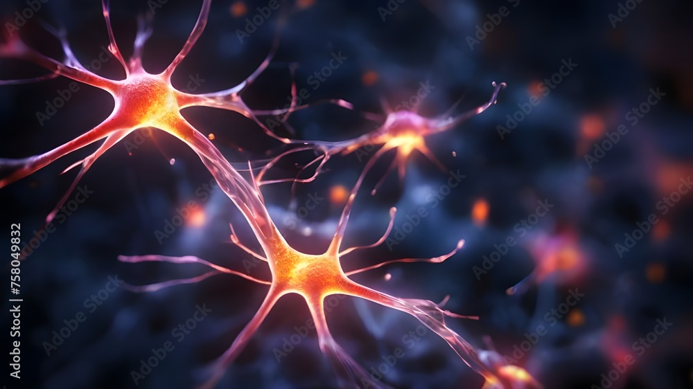 Obraz premium Neurons firing in the brain