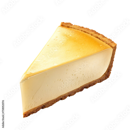cheesecake isolated on transparent background Generative Ai