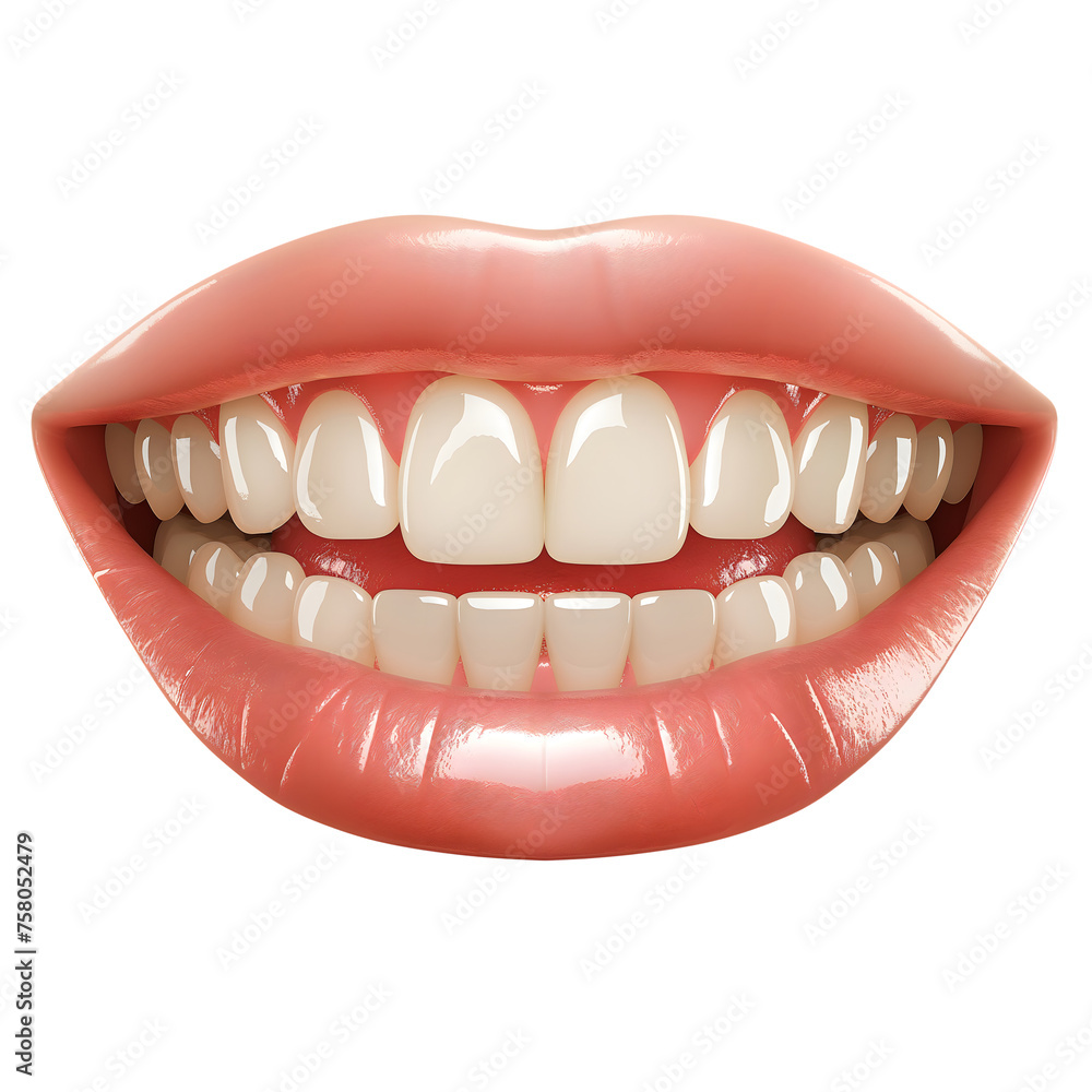 Smiling female with beautiful teeth isolated on transparent background Generative Ai Smiling female with beautiful teeth isolated on transparent background Generative Ai